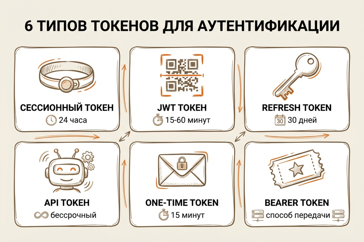 6 типов токенов для аутентификации