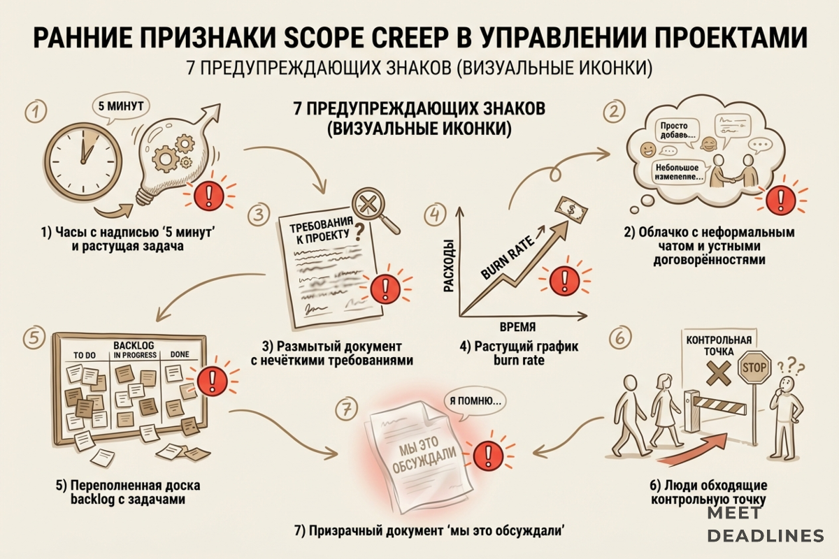 Ранние признаки scope creep